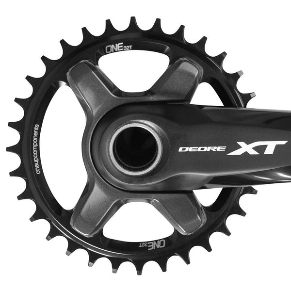 OneUp Components XT M8000 MT700 Narrow Wide Chainring Assembled XT M8000 Crank  Front Black